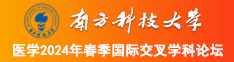 日逼大奶头视频南方科技大学医学2024年春季国际交叉学科论坛